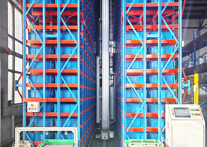 煤礦料箱堆垛機(jī)立體庫(kù)案例